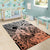 Beauty and The Warrior Polynesian Valentine Area Rug Hibiscus FLowers Orange Style LT9 - Polynesian Pride