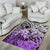 Beauty and The Warrior Polynesian Valentine Area Rug Hibiscus FLowers Purple Style LT9 - Polynesian Pride