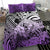 Beauty and The Warrior Polynesian Valentine Bedding Set Hibiscus FLowers Purple Style LT9 - Polynesian Pride