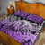 Beauty and The Warrior Polynesian Valentine Quilt Bed Set Hibiscus FLowers Purple Style LT9 - Polynesian Pride
