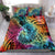 Beauty and The Warrior Polynesian Valentine Bedding Set Hibiscus FLowers Rainbow Style LT9 - Polynesian Pride
