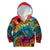 Beauty and The Warrior Polynesian Valentine Kid Hoodie Hibiscus FLowers Rainbow Style LT9 Zip Hoodie Rainbow - Polynesian Pride