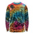 Beauty and The Warrior Polynesian Valentine Long Sleeve Shirt Hibiscus FLowers Rainbow Style LT9 Unisex Rainbow - Polynesian Pride