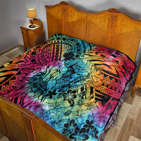 Beauty and The Warrior Polynesian Valentine Quilt Hibiscus FLowers Rainbow Style LT9 - Polynesian Pride