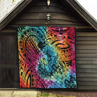 Beauty and The Warrior Polynesian Valentine Quilt Hibiscus FLowers Rainbow Style LT9 - Polynesian Pride