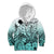 Beauty and The Warrior Polynesian Valentine Kid Hoodie Hibiscus FLowers Turquoise Style LT9 Zip Hoodie Turquoise - Polynesian Pride