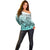 Beauty and The Warrior Polynesian Valentine Off Shoulder Sweater Hibiscus FLowers Turquoise Style LT9 - Polynesian Pride
