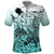 Beauty and The Warrior Polynesian Valentine Polo Shirt Hibiscus FLowers Turquoise Style LT9 Turquoise - Polynesian Pride