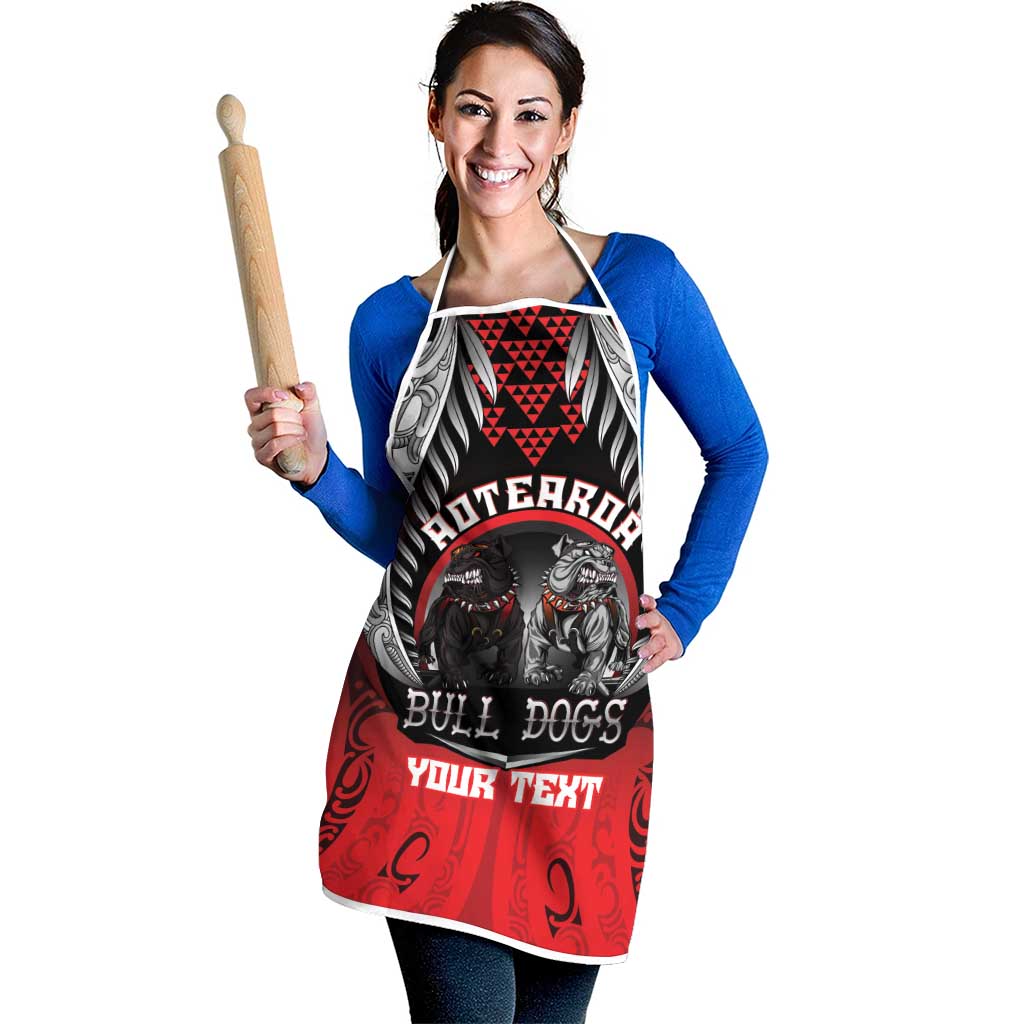 Aotearoa Bulldog Personalised Apron Maori Kowhaiwhai Motif - Polynesian Pride