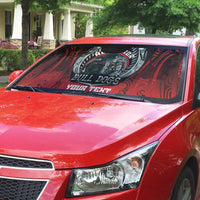 Aotearoa Bulldog Personalised Auto Sun Shade Maori Kowhaiwhai Motif - Polynesian Pride