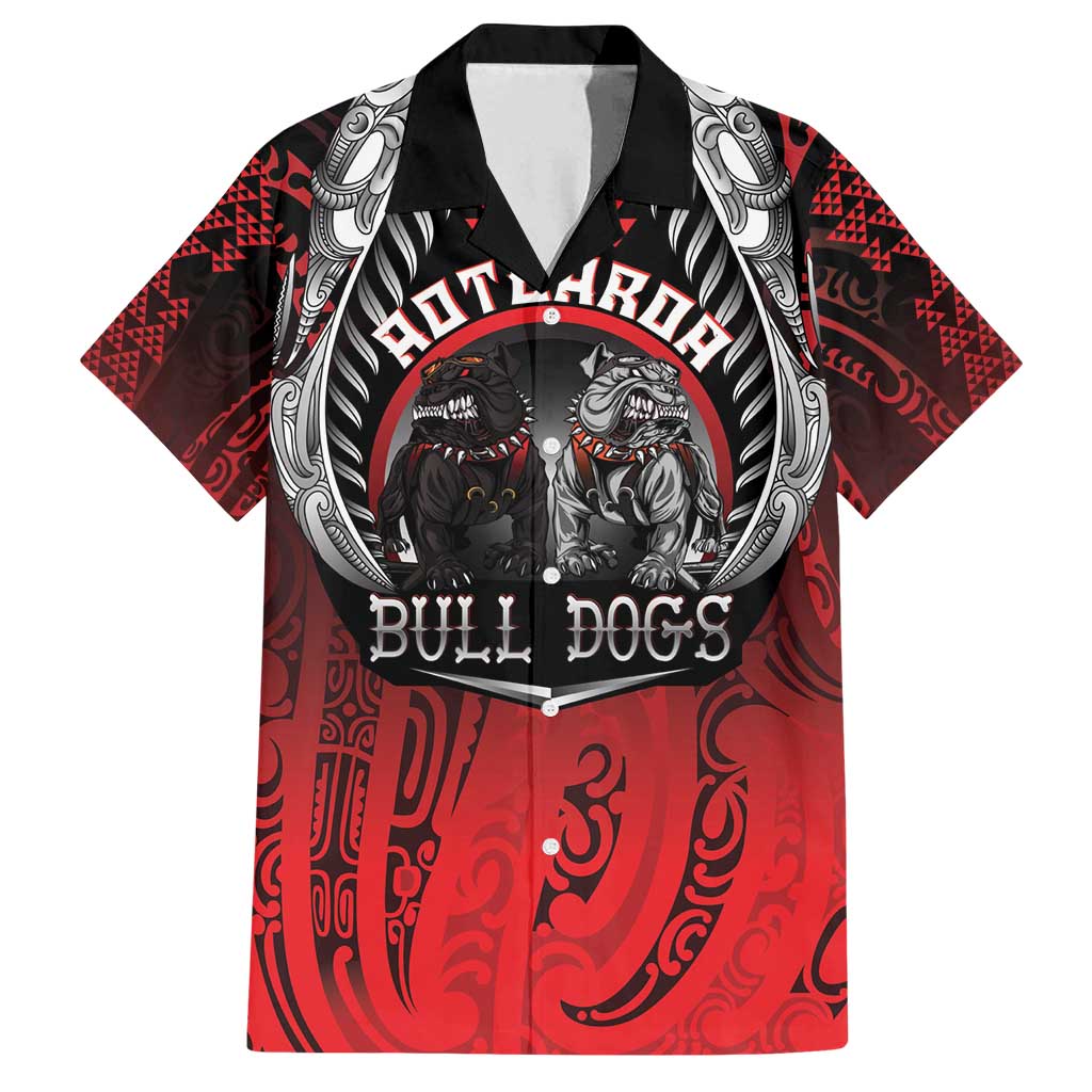 Aotearoa Bulldog Personalised Family Matching Puletasi and Hawaiian Shirt Maori Kowhaiwhai Motif