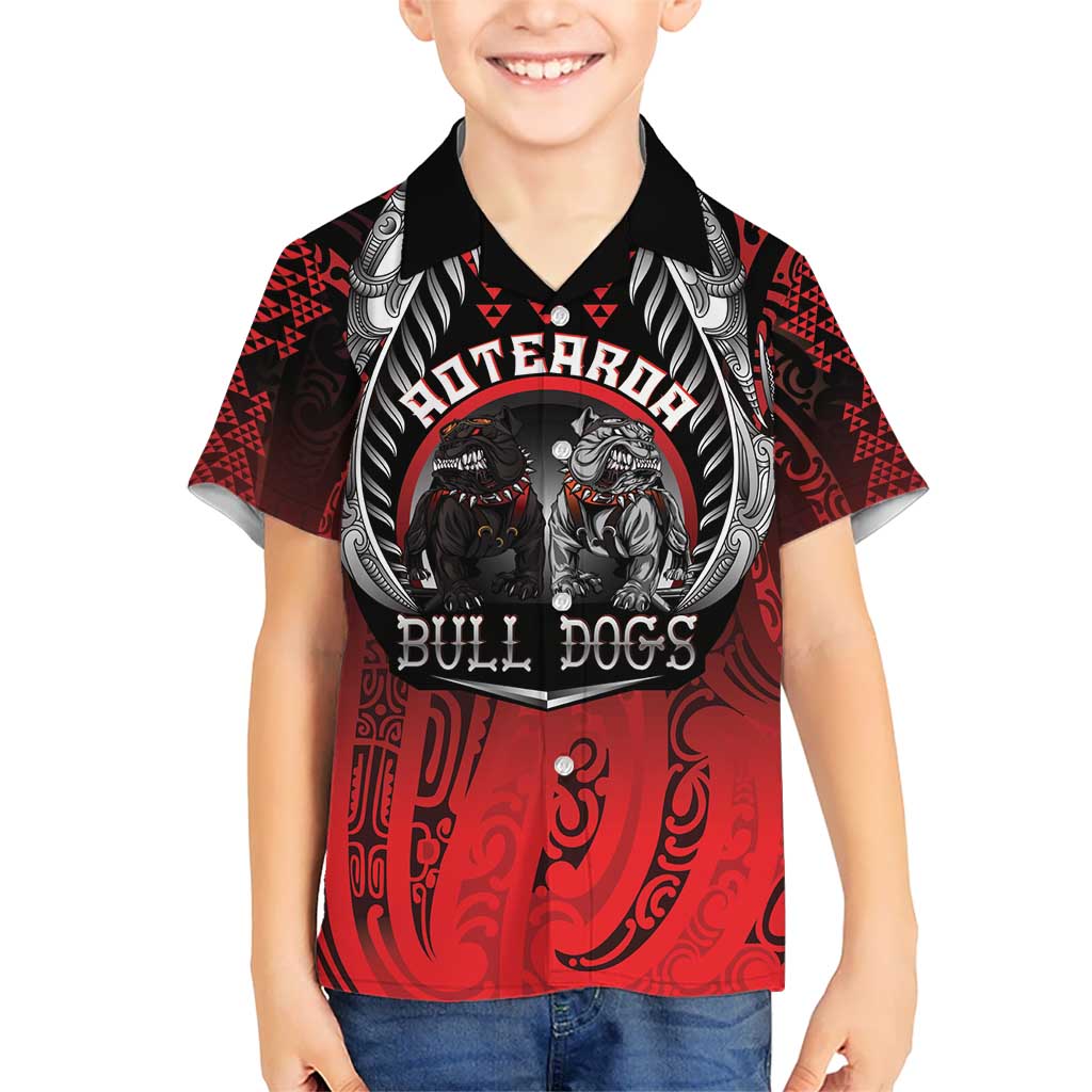 Aotearoa Bulldog Personalised Hawaiian Shirt Maori Kowhaiwhai Motif