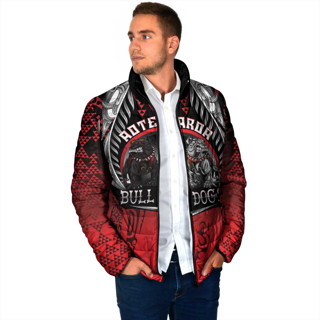 Aotearoa Bulldog Personalised Padded Jacket Maori Kowhaiwhai Motif - Polynesian Pride
