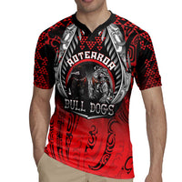 Aotearoa Bulldog Personalised Rugby Jersey Maori Kowhaiwhai Motif