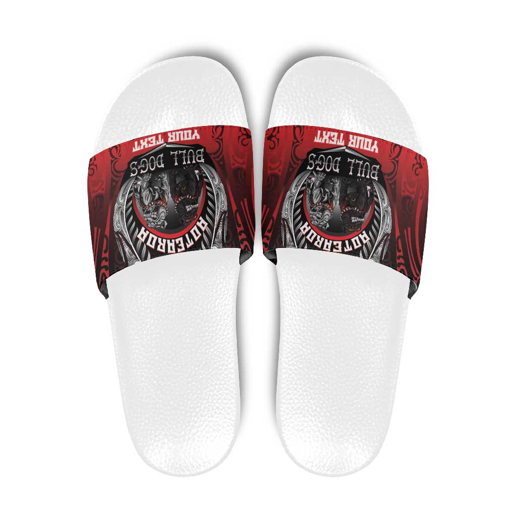 Aotearoa Bulldog Personalised Slide Sandals Maori Kowhaiwhai Motif - Polynesian Pride