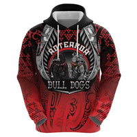 Aotearoa Bulldog Personalised Zip Hoodie Maori Kowhaiwhai Motif