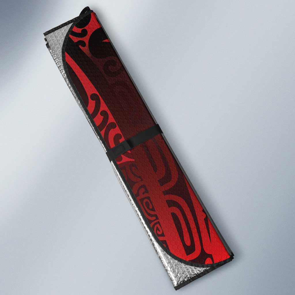 Aotearoa Bulldog Auto Sun Shade New Zealand Kowhaiwhai Tribal - Polynesian Pride