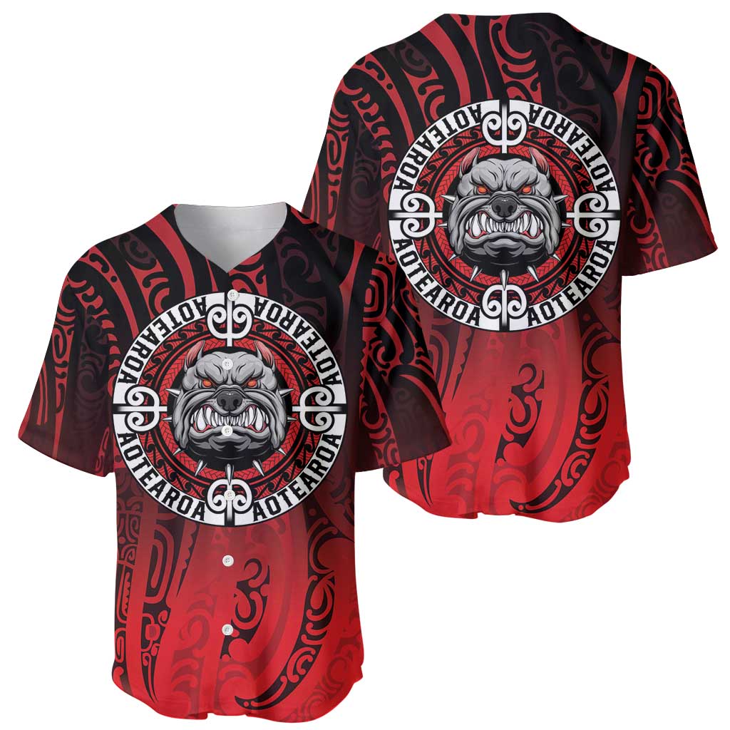 Aotearoa Bulldog Baseball Jersey New Zealand Kowhaiwhai Tribal