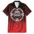 Aotearoa Bulldog Family Matching Off The Shoulder Long Sleeve Dress and Hawaiian Shirt New Zealand Kowhaiwhai Tribal