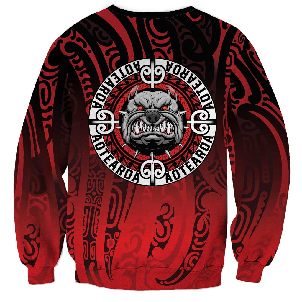 Aotearoa Bulldog Sweatshirt New Zealand Kowhaiwhai Tribal
