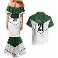 Custom New Zealand Maori Niho Taniwha Couples Matching Mermaid Dress and Hawaiian Shirt