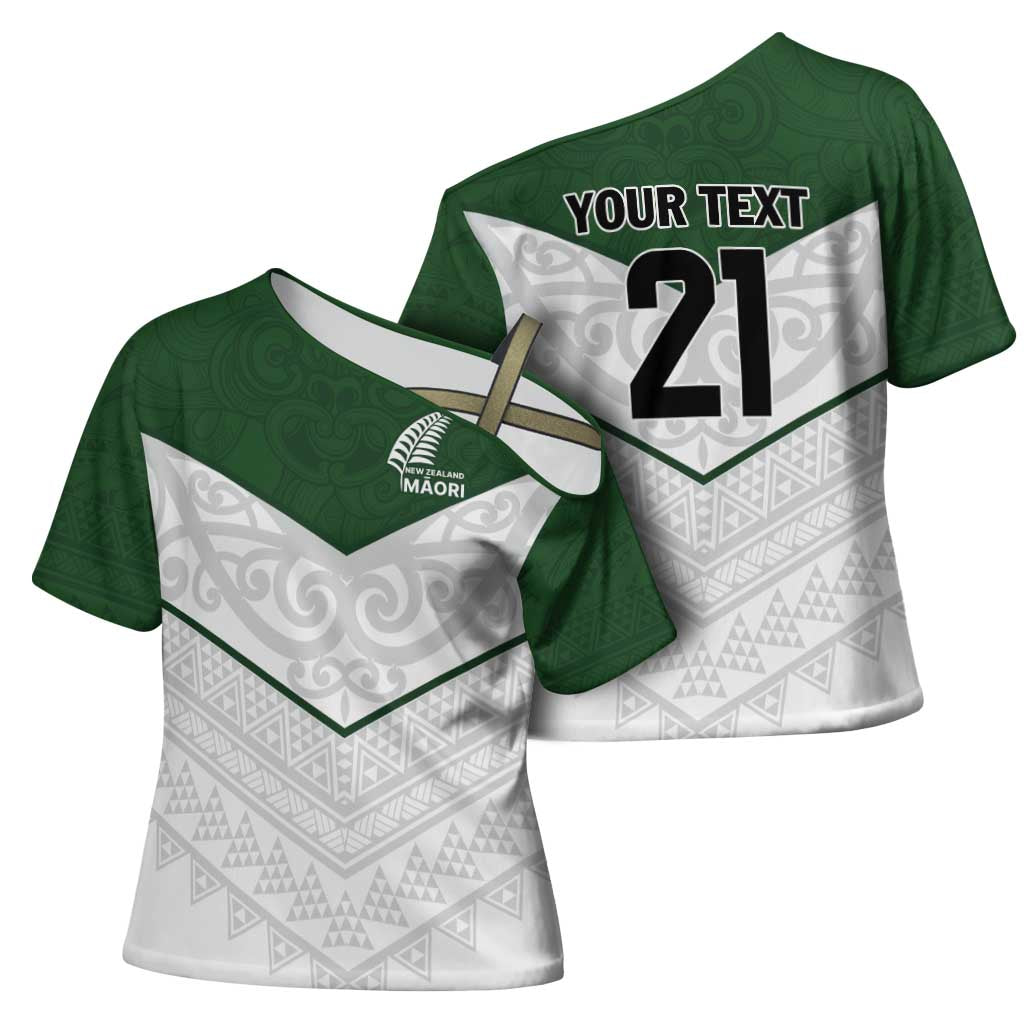 Custom New Zealand Maori Niho Taniwha Cross Shoulder Shirt - Polynesian Pride