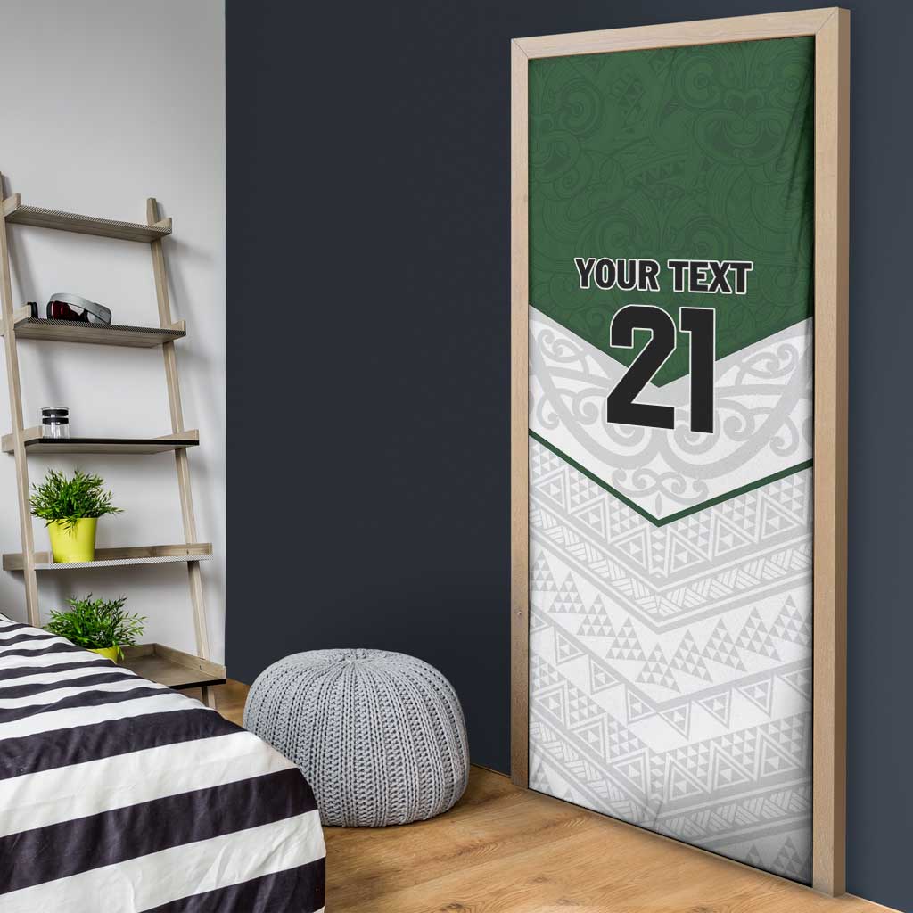 Custom New Zealand Maori Niho Taniwha Door Cover - Polynesian Pride