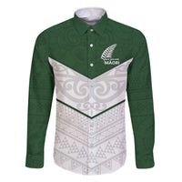 Custom New Zealand Maori Niho Taniwha Family Matching Off The Shoulder Long Sleeve Dress and Hawaiian Shirt