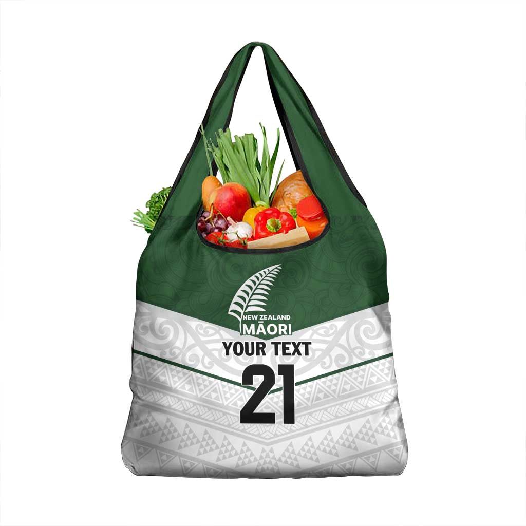Custom New Zealand Maori Niho Taniwha Grocery Bag LT9 1-pack One Size Green - Polynesian Pride