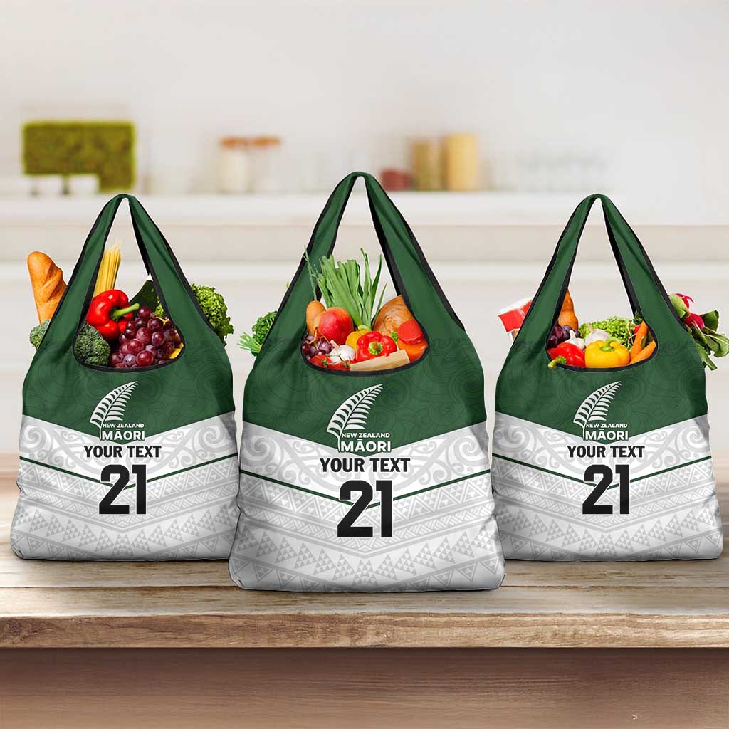 Custom New Zealand Maori Niho Taniwha Grocery Bag LT9 3-pack One Size Green - Polynesian Pride
