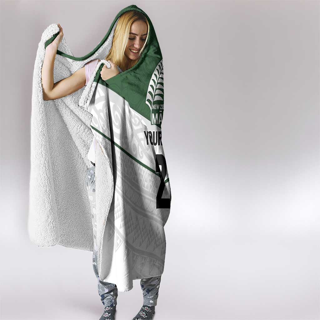 Custom New Zealand Maori Niho Taniwha Hooded Blanket