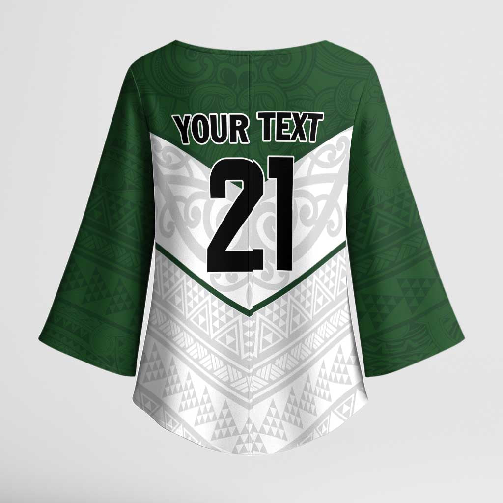 Custom New Zealand Maori Niho Taniwha Kimono Sleeve Blouse - Polynesian Pride