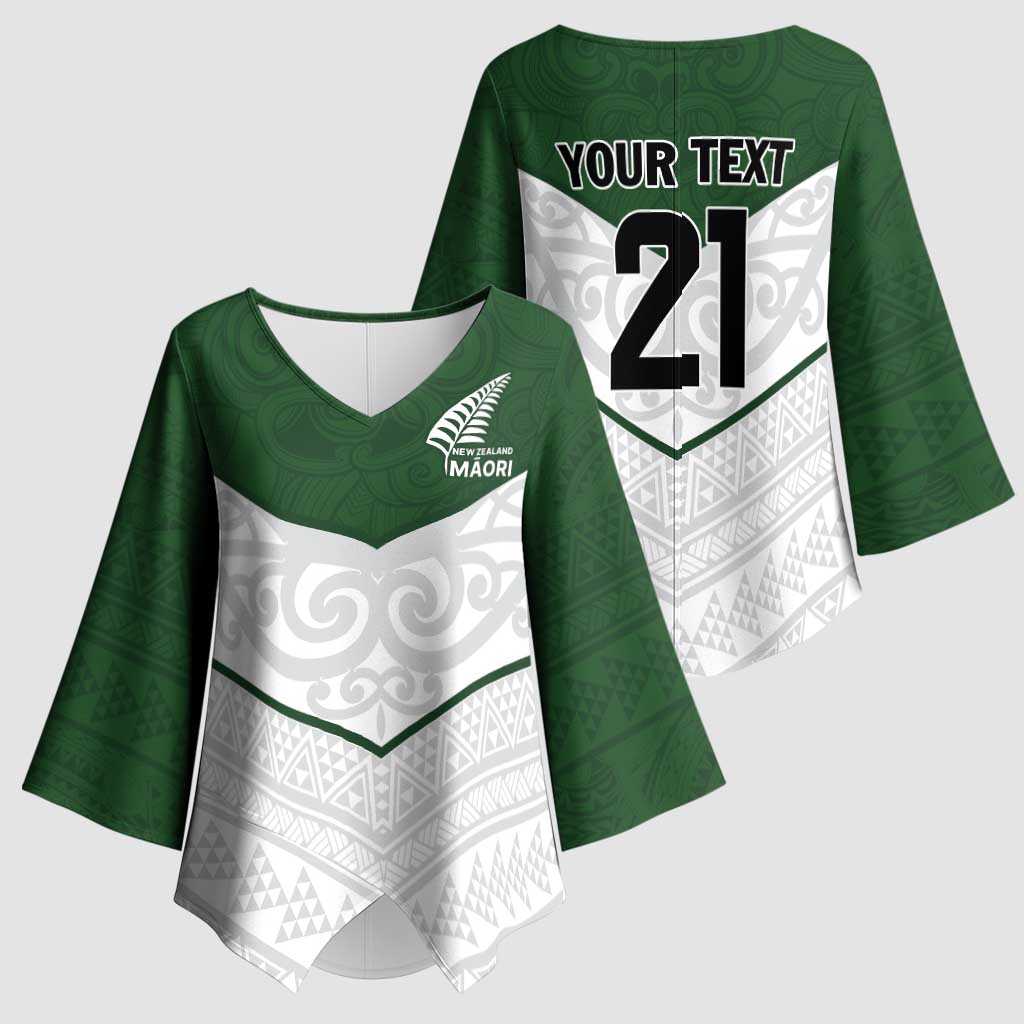 Custom New Zealand Maori Niho Taniwha Kimono Sleeve Blouse - Polynesian Pride