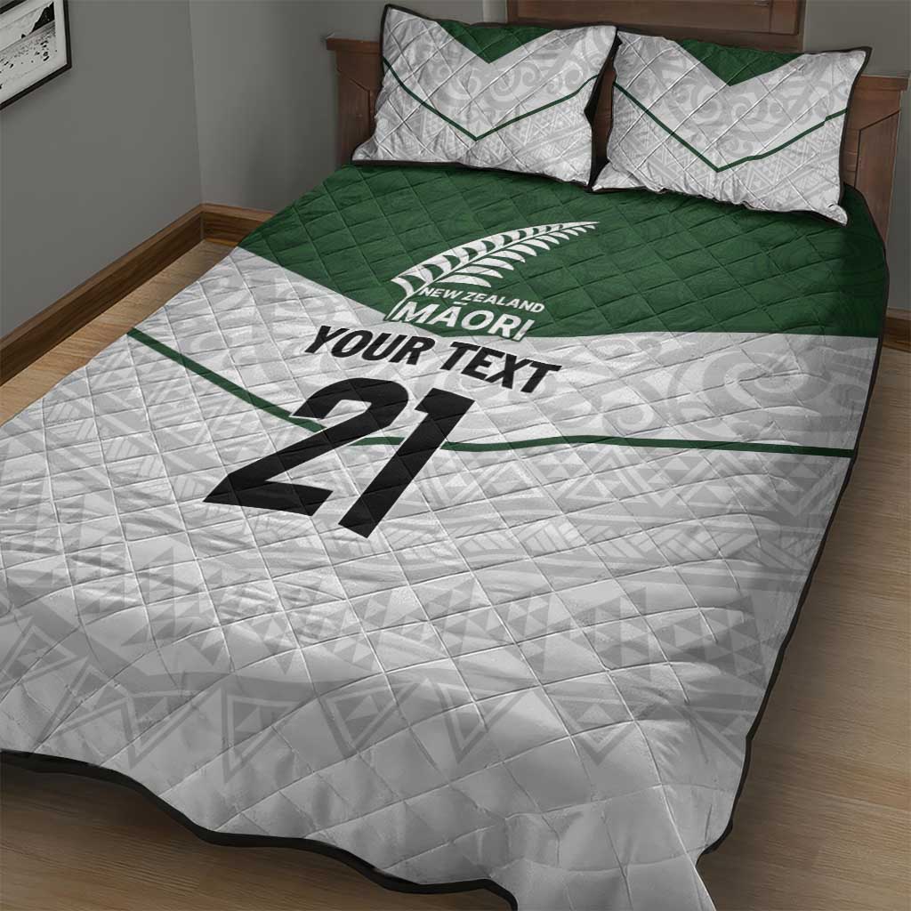 Custom New Zealand Maori Niho Taniwha Quilt Bed Set