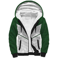 Custom New Zealand Maori Niho Taniwha Sherpa Hoodie LT9 Unisex Green - Polynesian Pride