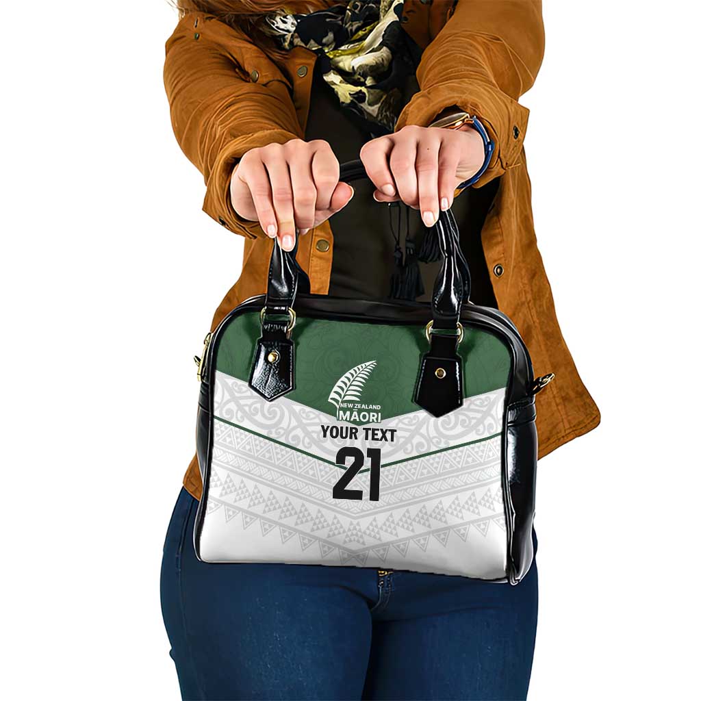 Custom New Zealand Maori Niho Taniwha Shoulder Handbag LT9 One Size Green - Polynesian Pride