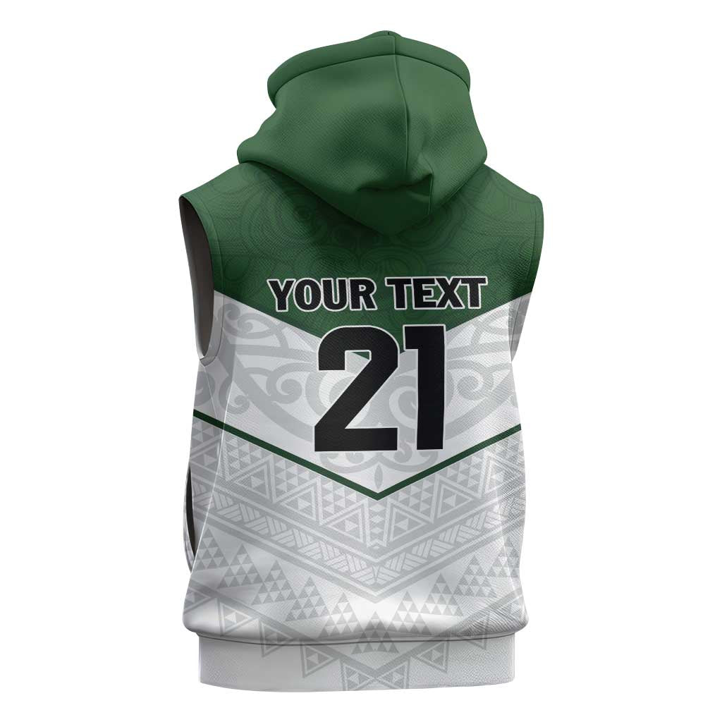 Custom New Zealand Maori Niho Taniwha Sleeveless Hoodie - Polynesian Pride