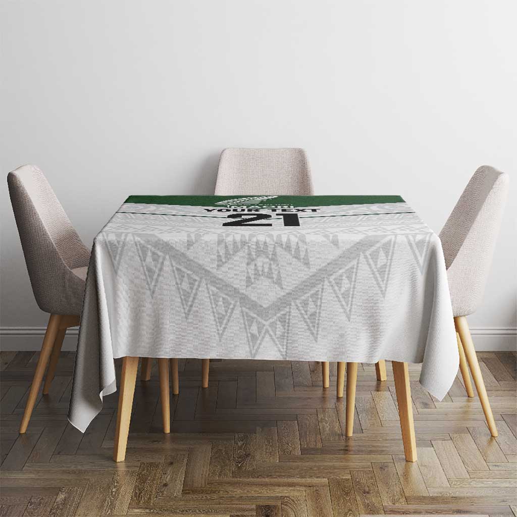 Custom New Zealand Maori Niho Taniwha Tablecloth