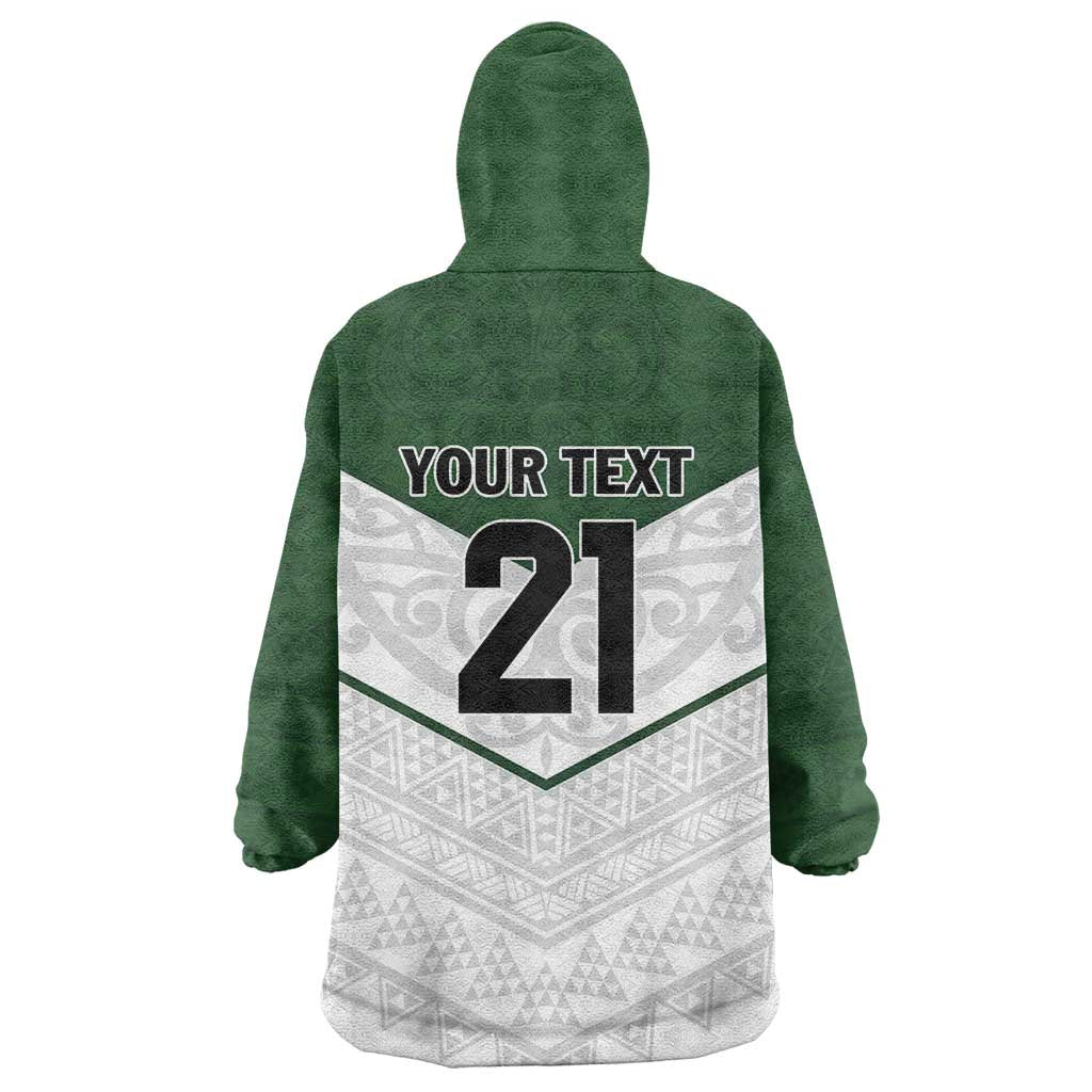 Custom New Zealand Maori Niho Taniwha Wearable Blanket Hoodie LT9 - Polynesian Pride