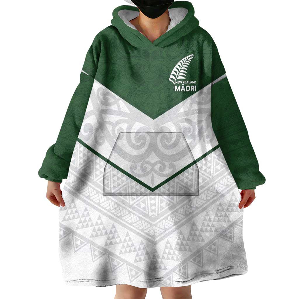 Custom New Zealand Maori Niho Taniwha Wearable Blanket Hoodie LT9 - Polynesian Pride