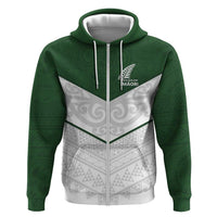 Custom New Zealand Maori Niho Taniwha Zip Hoodie