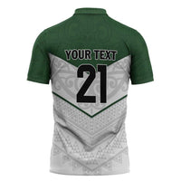 Custom New Zealand Maori Niho Taniwha Zipper Polo Shirt - Polynesian Pride