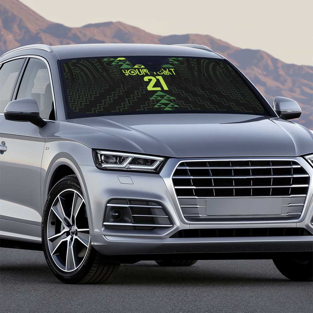 Custom New Zealand Maori Koru Koiri Motif Auto Sun Shade - Polynesian Pride