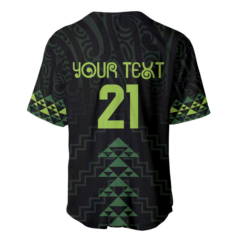 Custom New Zealand Maori Koru Koiri Motif Baseball Jersey