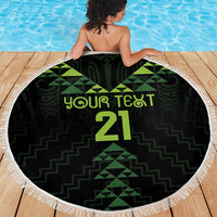 Custom New Zealand Maori Koru Koiri Motif Beach Blanket LT9 - Polynesian Pride