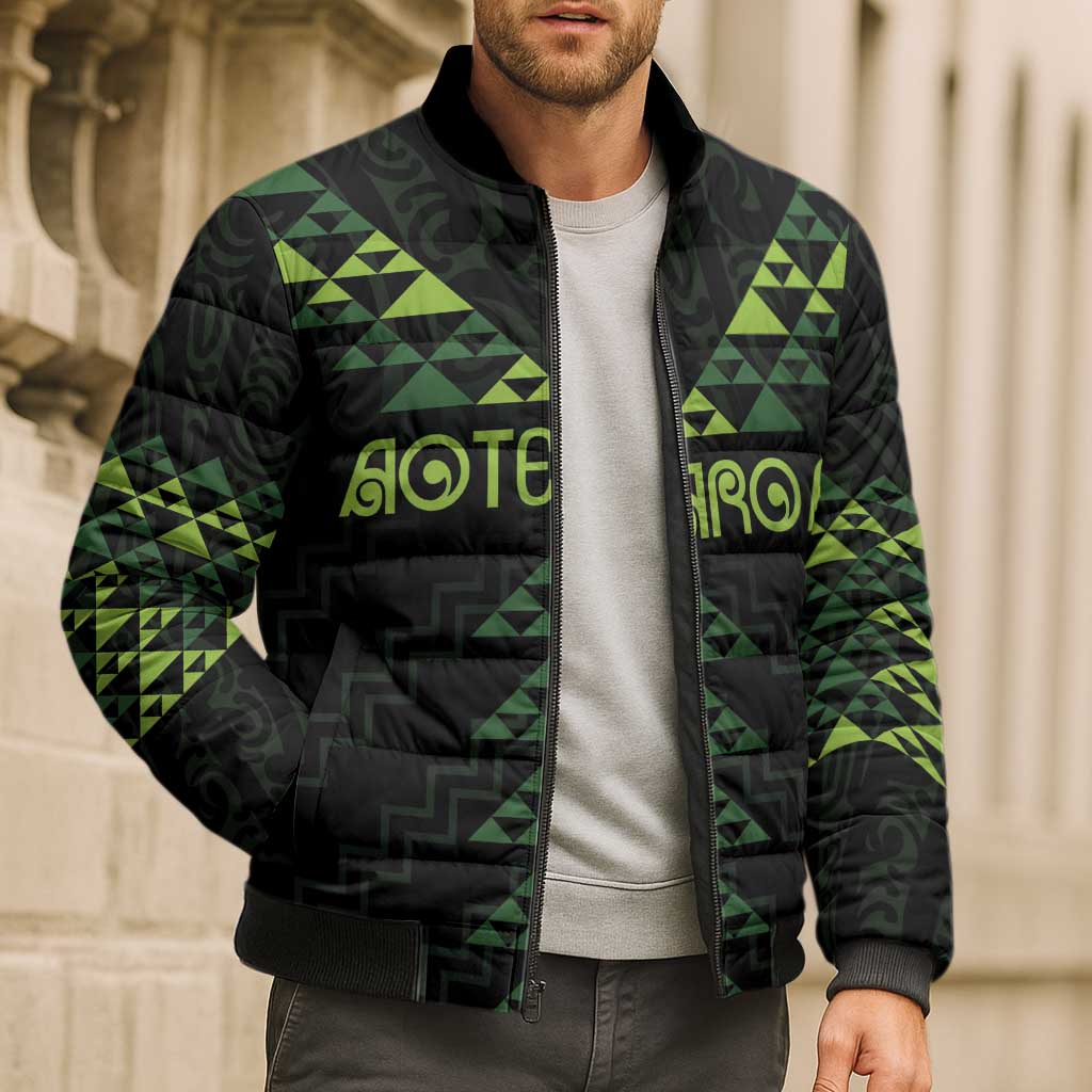 Custom New Zealand Maori Koru Koiri Motif Bomber Puffer Jacket - Polynesian Pride