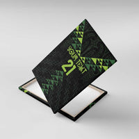 Custom New Zealand Maori Koru Koiri Motif Canvas Wall Art