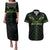 Custom New Zealand Maori Koru Koiri Motif Couples Matching Puletasi and Hawaiian Shirt