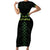Custom New Zealand Maori Koru Koiri Motif Family Matching Short Sleeve Bodycon Dress and Hawaiian Shirt