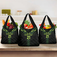 Custom New Zealand Maori Koru Koiri Motif Grocery Bag LT9 3-pack One Size Green - Polynesian Pride